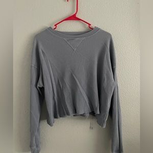 Brandy Melville Waffle Knit Crop Long Sleeve
